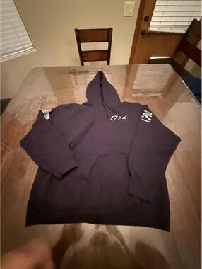 Grunt Style 1776 Flag Hoodie Men Sz XL USA This We’ll Defend Black Long Sleeve